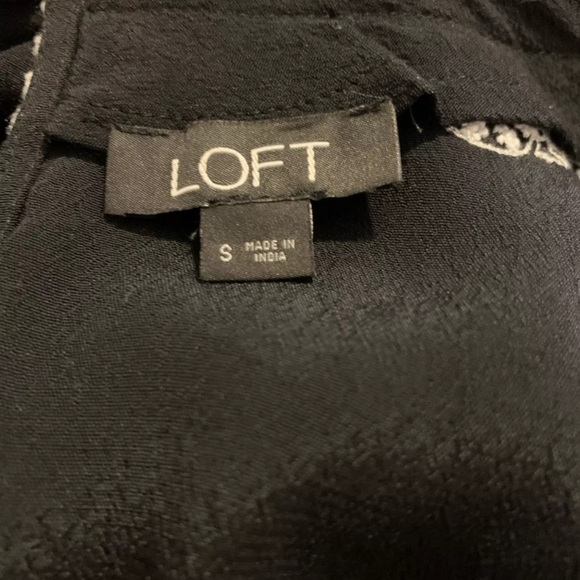 Loft Black Romper with Embroidery Details Size Small - Picture 3 of 4
